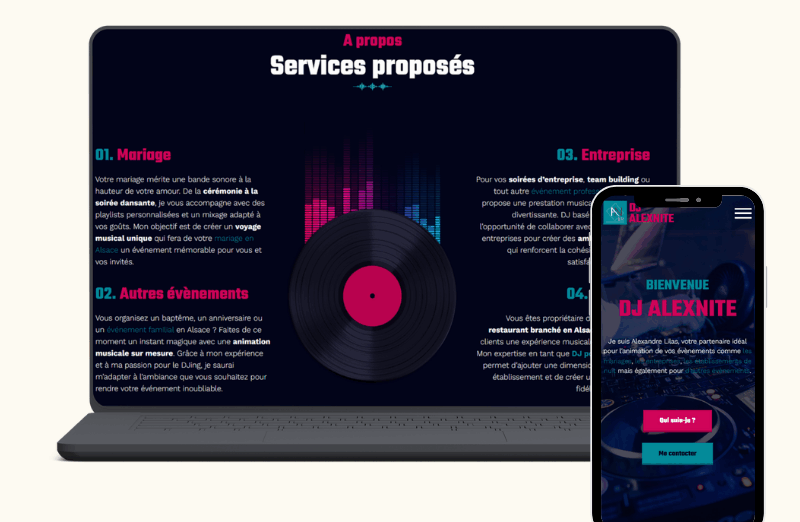 DJ ALEXNITE REALISATION MS WEBDESIGN