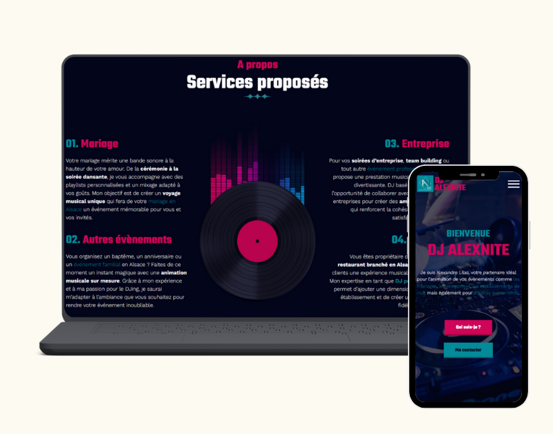 DJ ALEXNITE REALISATION MS WEBDESIGN
