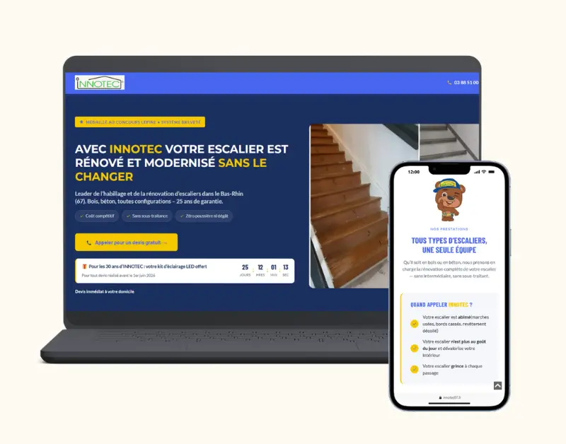 Réalisation site web INNOTEC - Alsace