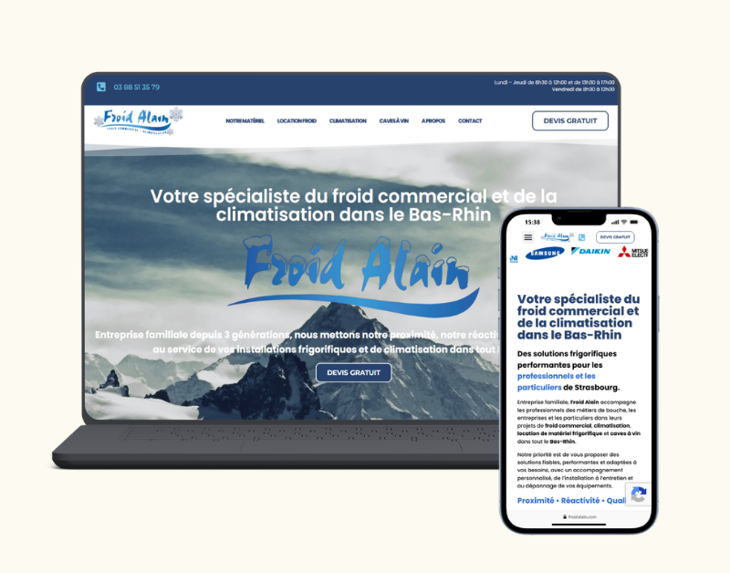 Aperçu du site Froid Alain